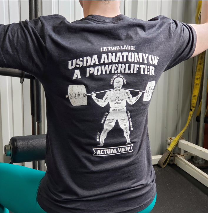 リフティングラージ USDA スクワッティング・リアリティーTシャツ