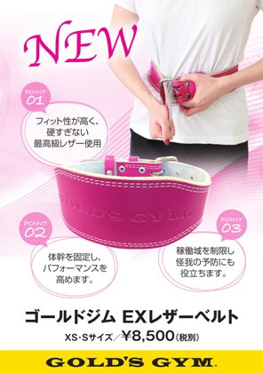 ゴールドジム G3325 EXレザーベルト/PK